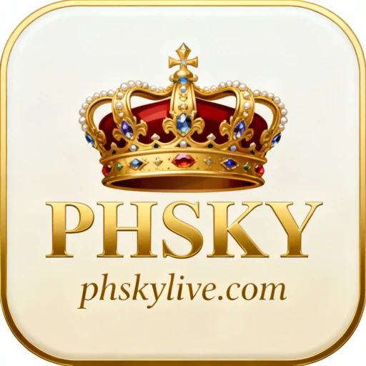 PHSKY promotions and featured games in a golden and blue casino interface
